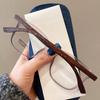 Wooden Color TR90 Eyeglass Frames for Men Women Rectangle Shape Japan Style Lightweight Durable Glasses Frame