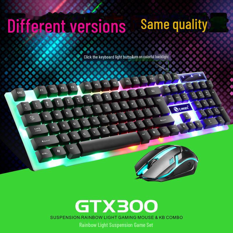 Set tastatură și mouse pentru jocuri cu iluminare din spate Limei GTX300 cu senzație mecanică