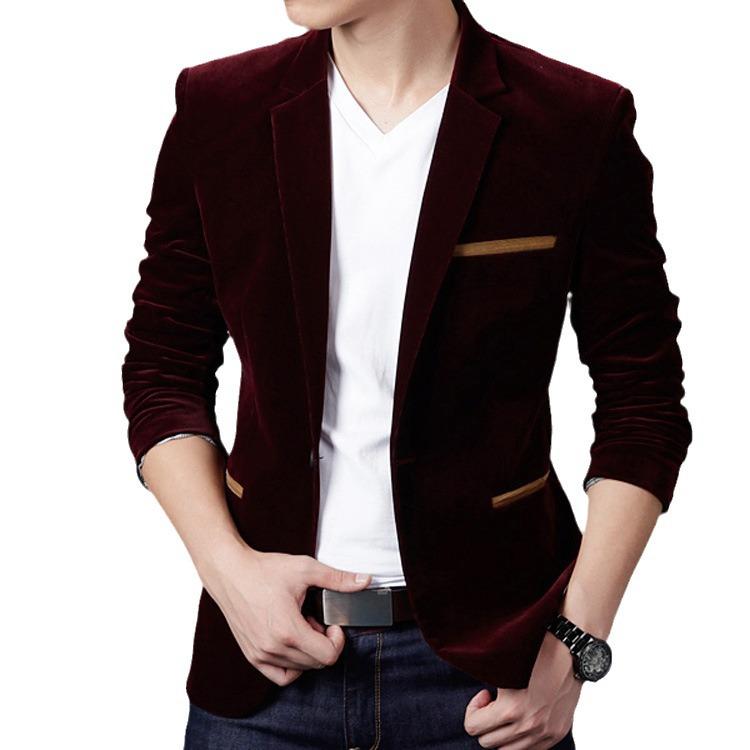 2016 Autumn Men's Slim Fit Corduroy Blazer