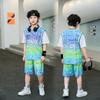 Basketball Clothing Set of Children Boys Jersey Summer Vacation Two Student Sportswear Quick Dry Training Competition Clothing Tide