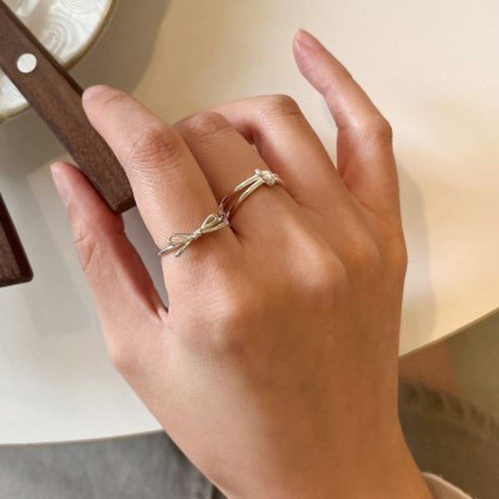 Offener Band Silberring 14K Goldring Freie Größe