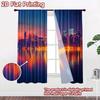 2D flat Photography Backdrop Tapestry City Skyline at Sunset 100% Polyester Festive Backdrops Perfect for Suitable for