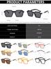Men Women Vintage Square Sunglasses Polygon Sun Glasses Big Frame Fashion Eyewear Classic Geometry Rectangle Shades
