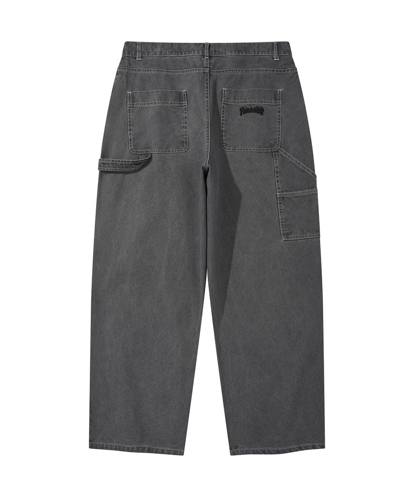 Treasure Flame Stitch Carpenter Pants Blue
