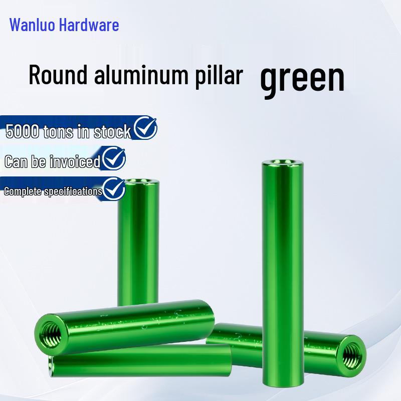 Aluminum Alloy M3 Green Round Pillar for Experimental Equipment Support and Positioning