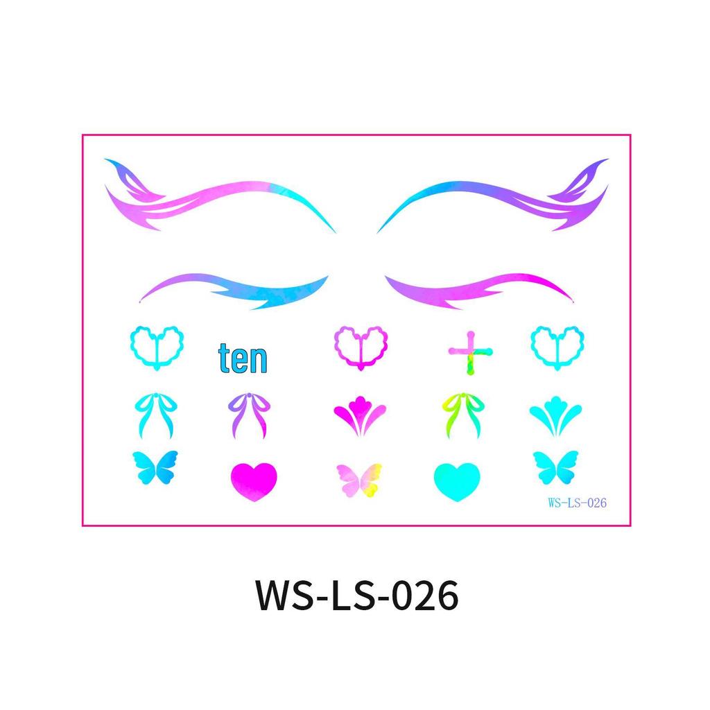 European & American Cross-border Music Festival Laser Eyeliner Stickers - Waterproof & Long-lasting Disposable Tattoos