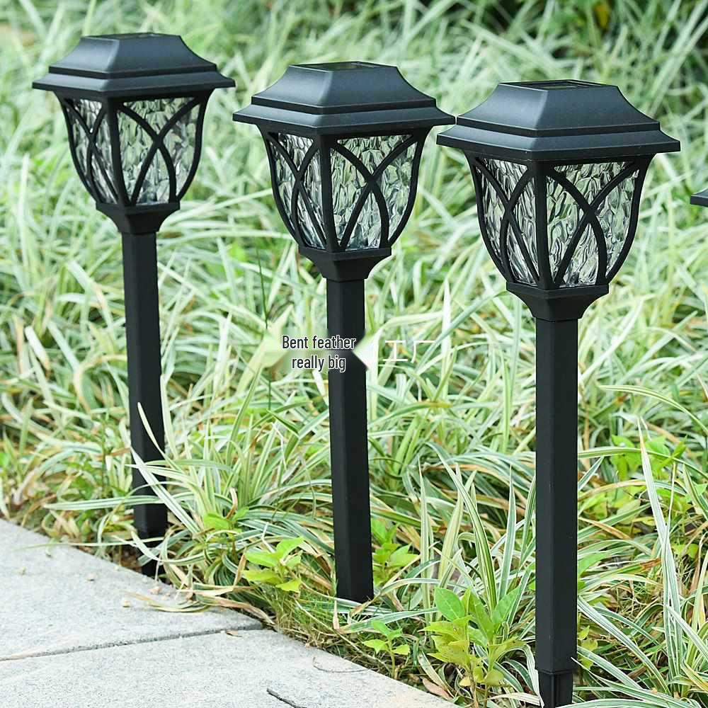 Solar-Powered Outdoor Garden and Courtyard Lamp with Waterproof Plug
