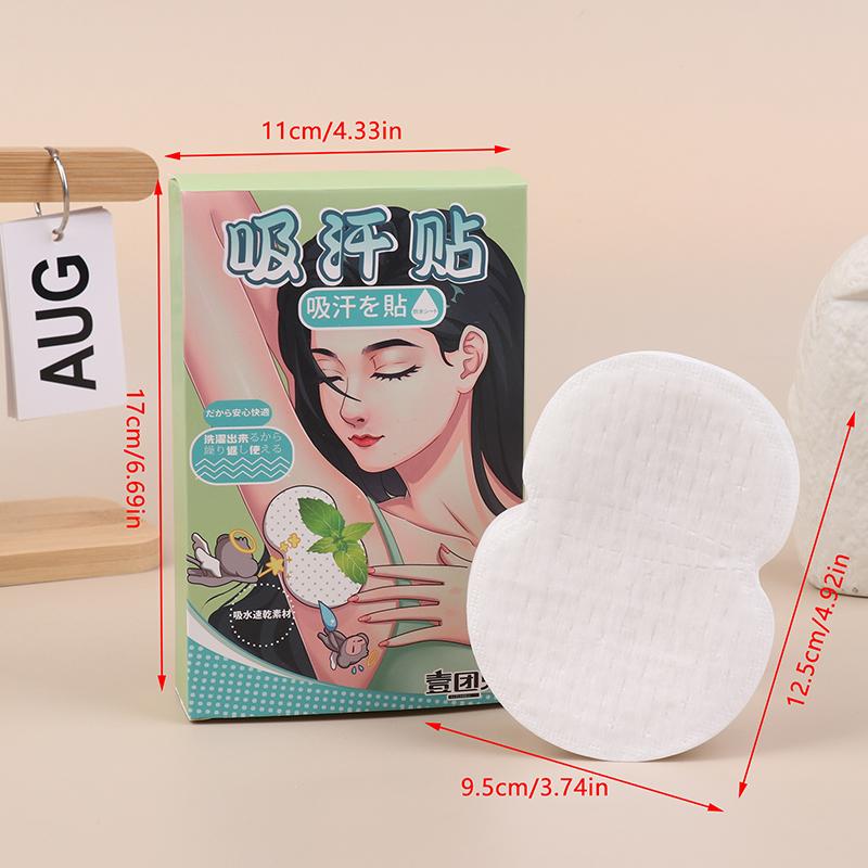 20Pcs/Box Underarm Sweat Pads Absorb Liners For Women And Men Disposable Sweat Armpit Stickers Anti Armpits Pads For Clothes