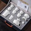 High-end Ice-based Vegetarian Jade Porcelain Handmade Teapot Light Luxury Business Gift-giving Dehua White Porcelain Unglazed Tea Maker