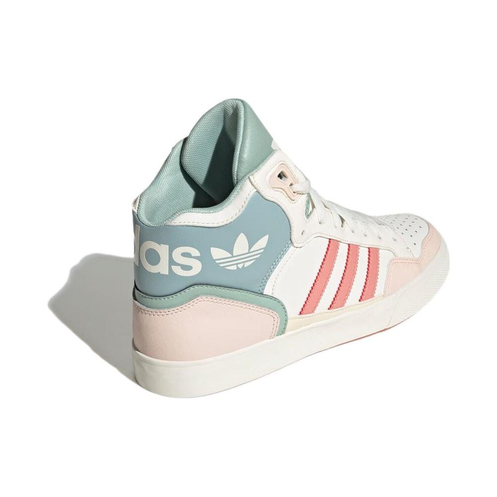 Adidas Originals Extaball Up Comfortable Versatile Non-Slip High-Top Skate Shoes Women Sneakers White Green ID6072
