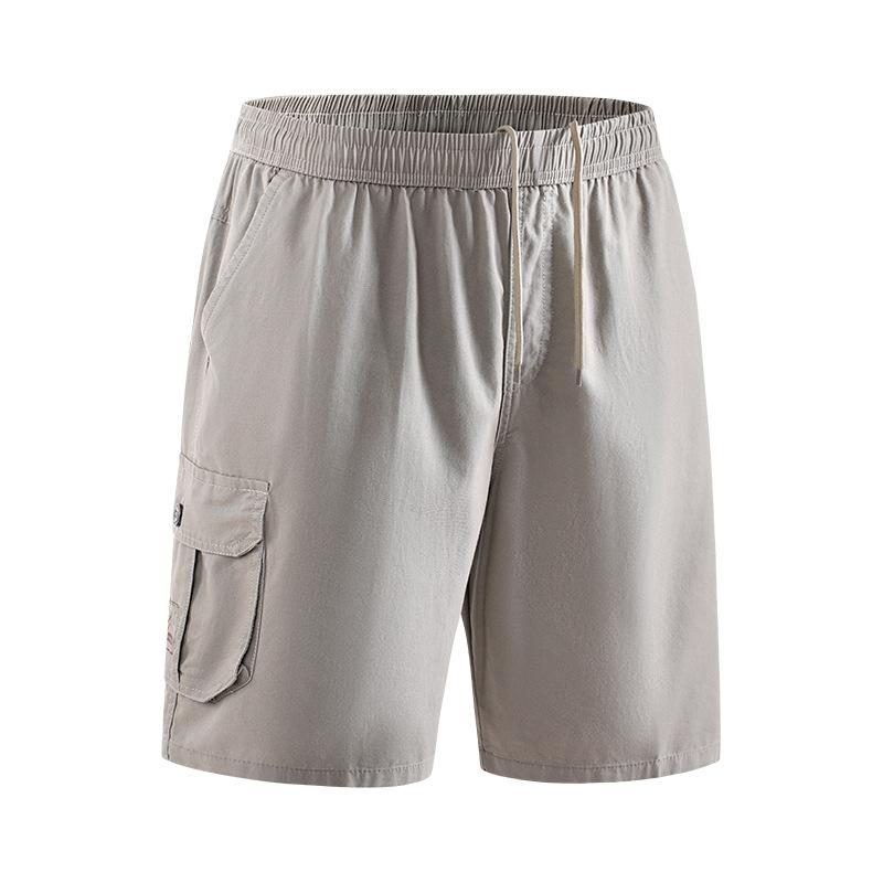 Sports Shorts Summer Thin Breathable Workwear Loose Running Pure Cotton Casual Five Quarter Pants Elastic Men's Pants