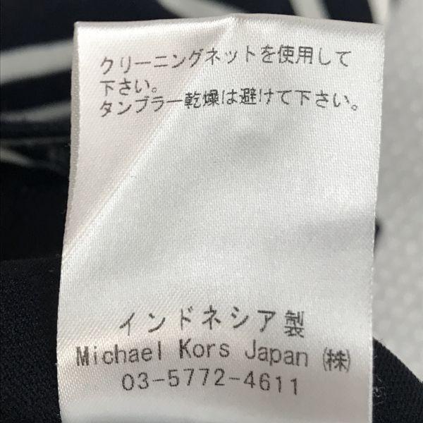 Michael Kors Half-Zip Sleeveless Spring Summer Dress Women M Black White Stripe cBH630(USED)