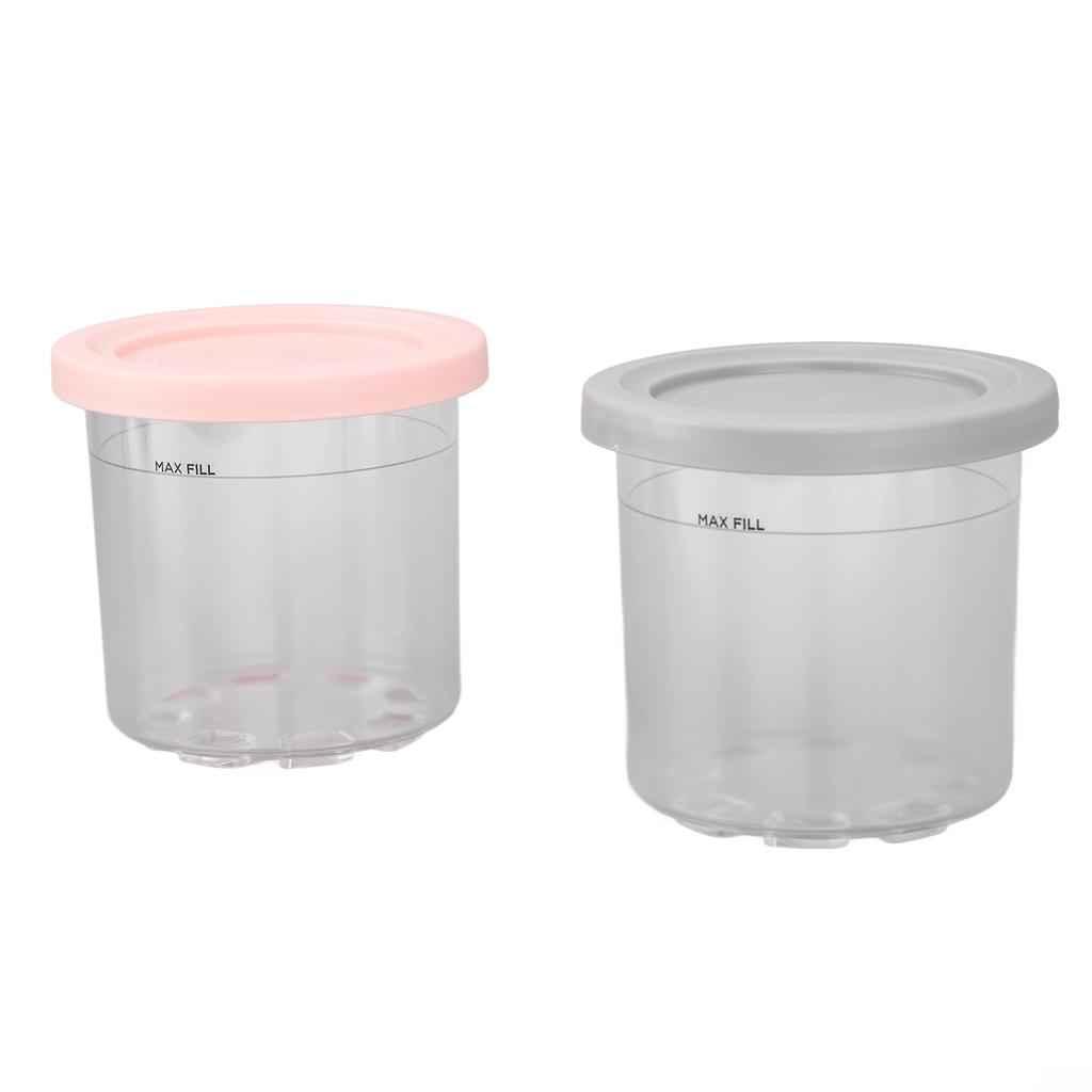 2PCS Ice Crm Pints Cup 600ml Ice Crm Container Storage Jar for   NC299AMZ NC300s