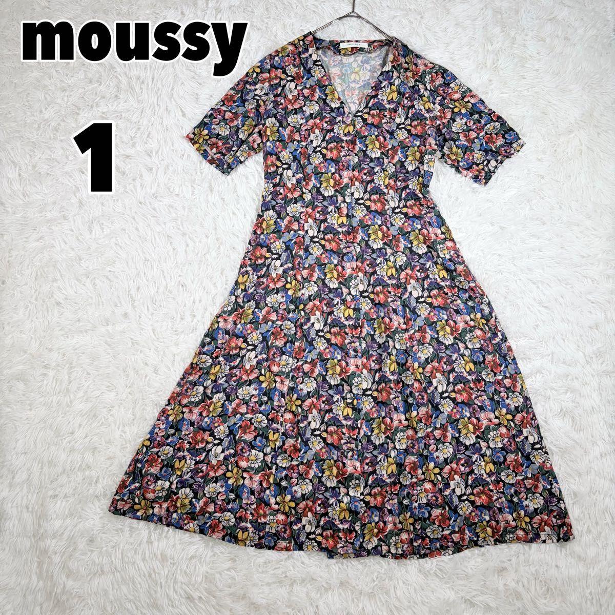 moussy moussy flower print back lace up dress floral pattern