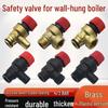 Universal Brass Pressure Relief Valve for Wall-Mounted Boilers, 4 Points, 3 Bar