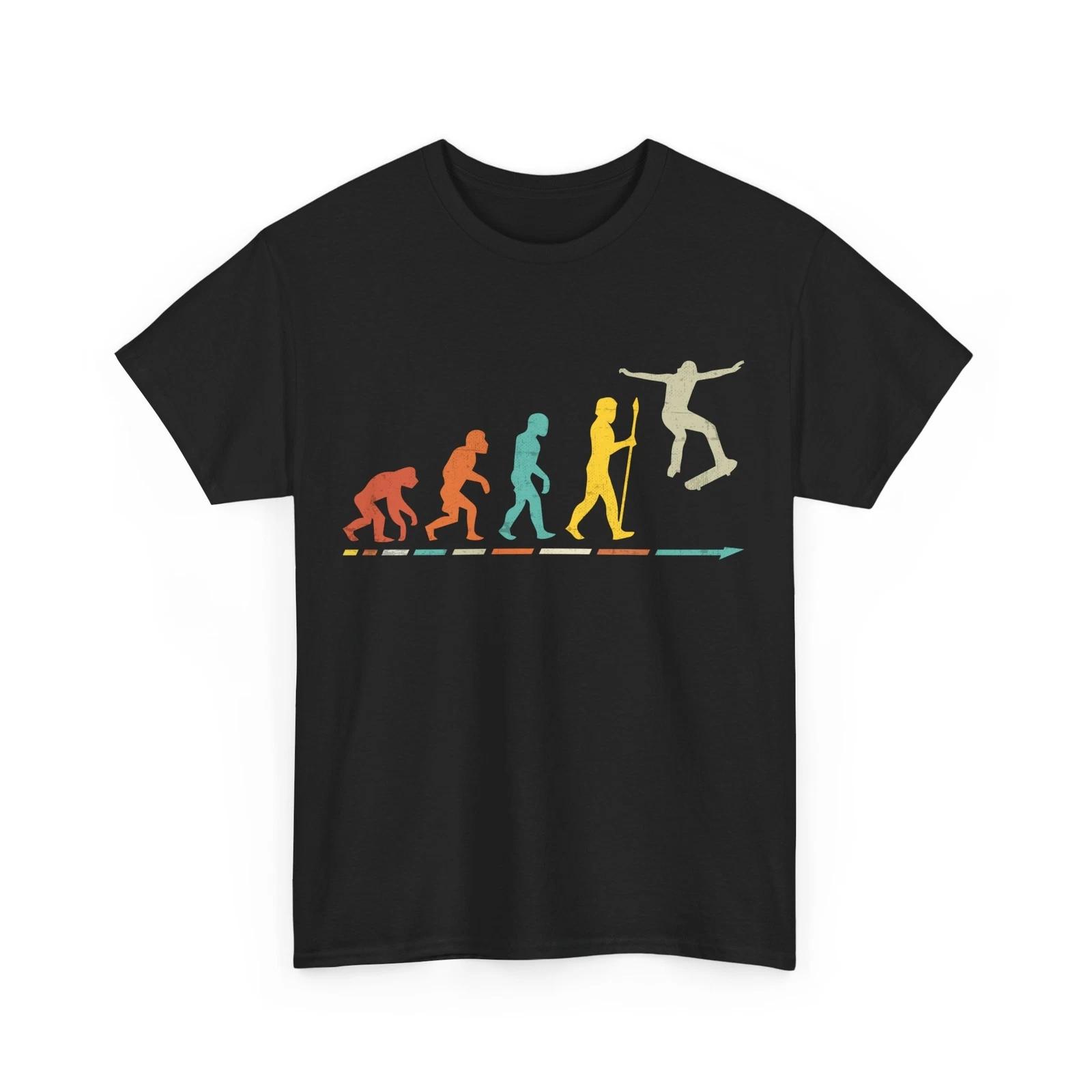 Skating Shirt, Skater Evolution Skateboarding Lovers Women Men T-shirt M