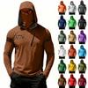 Men's Casual Hooded Long Sleeve Sunscreen Top