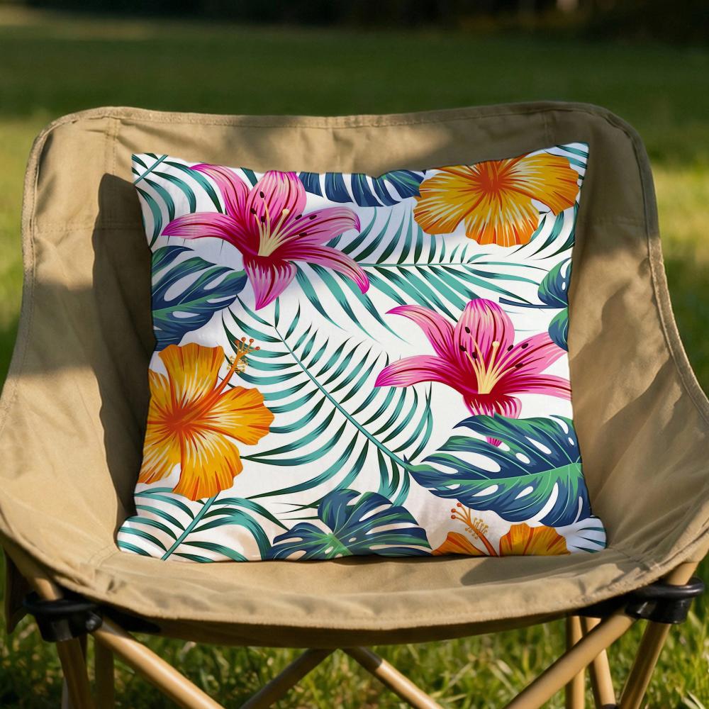 Tropical Leaves Series Cushion Cover Soft Reversible Durable Pillow Cover MultiScene Use for Home Car Daily Comfort