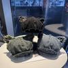 Cowboy Style Denim Beret With Studded Detail For Casual Streetwear And Outings