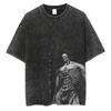Hip Hop T-Shirt Anime Printed Streetwear Short Sleeve Vintage Japanese Graphic TShirt Men Harajuku Casual Loose Washed Tees