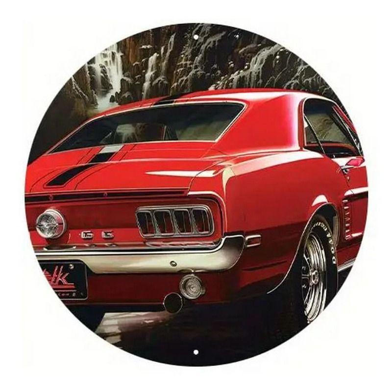 2D Retro Car Tin Painting for Bars Cafes Interior Wall Decor