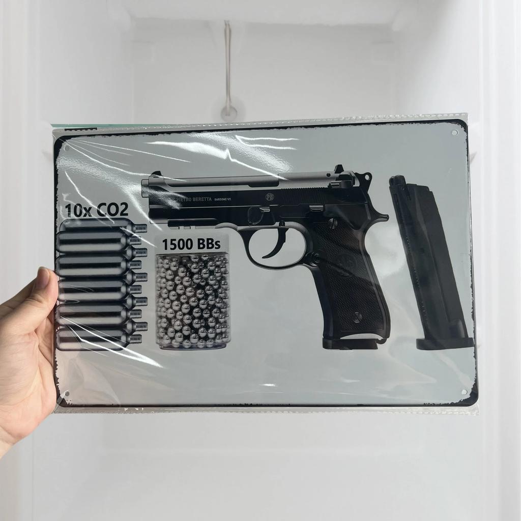 HD NUOVO Pistola Pittura su Latta Segno in Metallo Poster Vintage Casa Soggiorno Bar Club Festa Man Cave Arte Pittura Decorativa da Parete