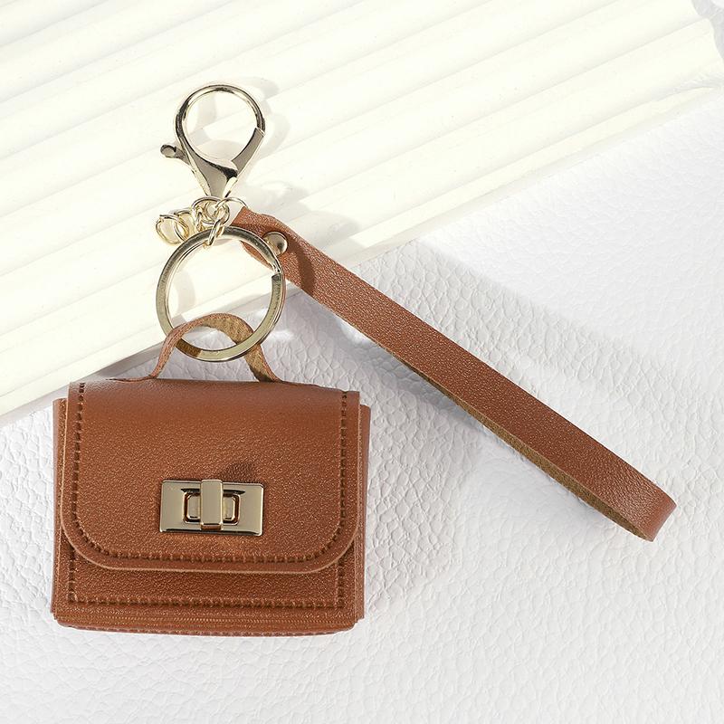 Creative Mini Leather Hangbag Bag Hanging Decoration Versatile Bag Pendant  Coin Purse Keyring Mini Headphone Bag Pendant