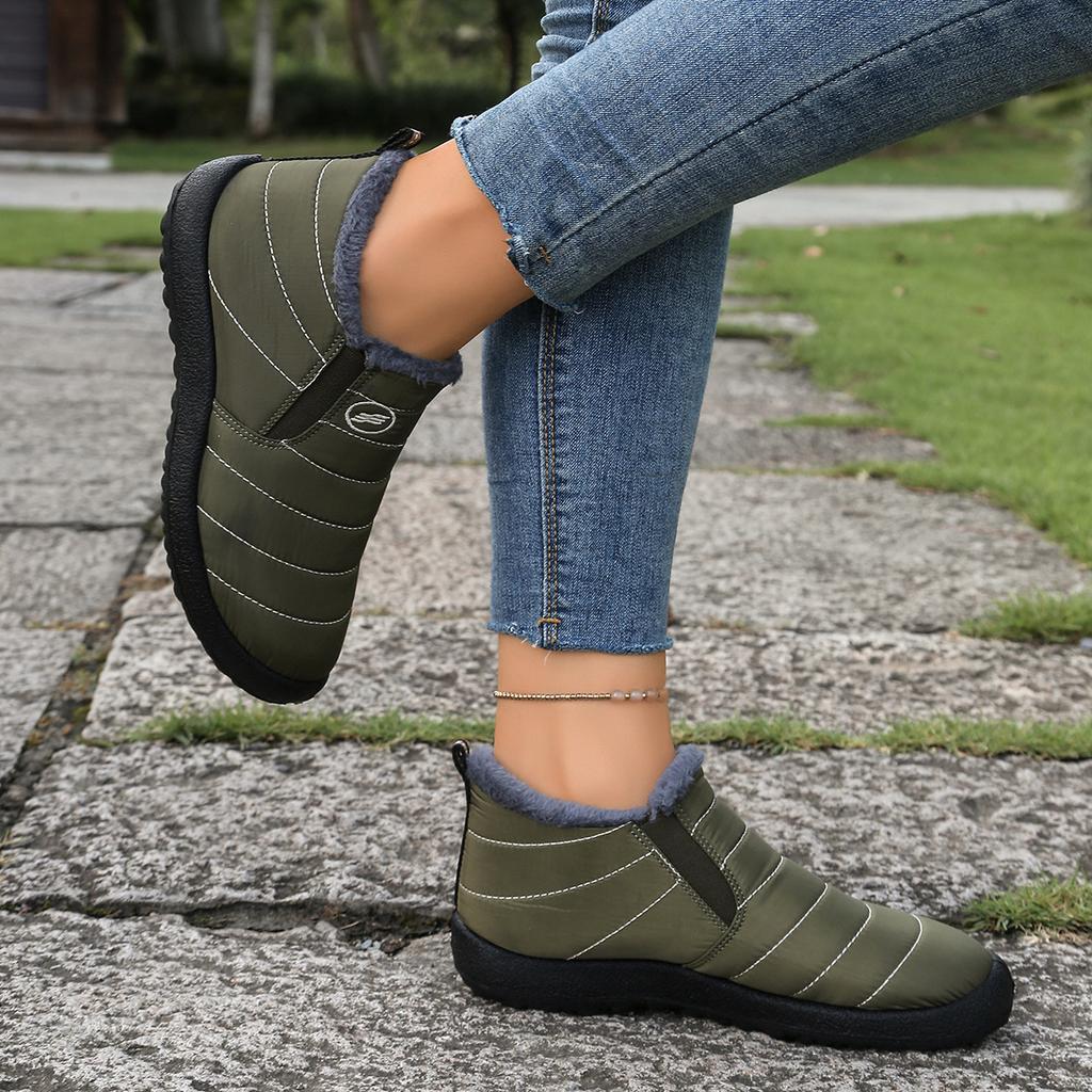 Large size cotton boots fleece thickened snow boots thermal casual shoes