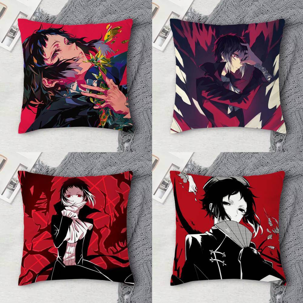 Ryunosuke Akutagawa Doublesided Printed Square Decorative Cushion Cover for Sofa Living Room Home Decor