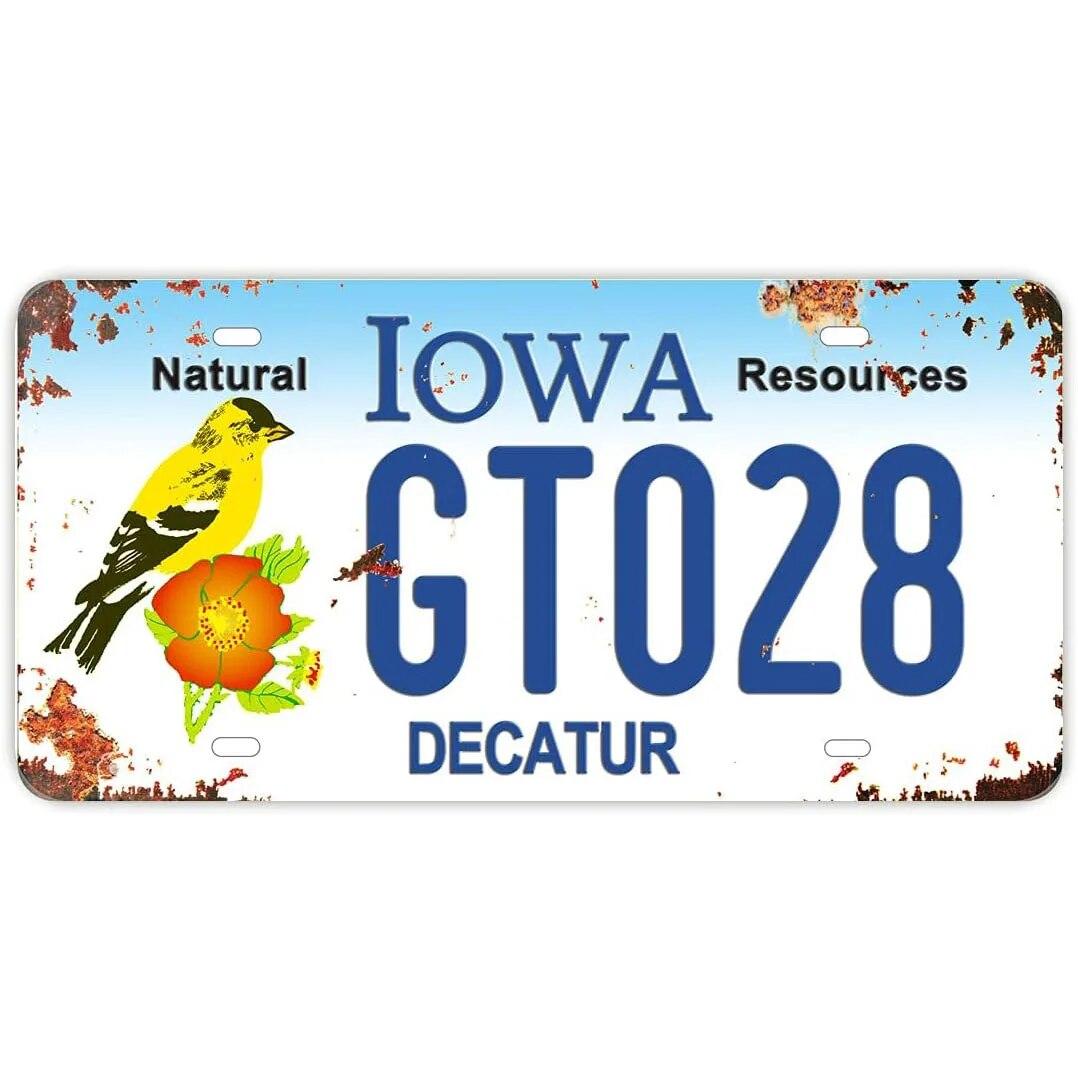 

Номерний знак США Ретро-автомобіль Металевий номерний знак Новинка Настінне оформлення Авто Номерний знак Знаки Передня кришка Гараж Кафе Паб Бар 15x30cm