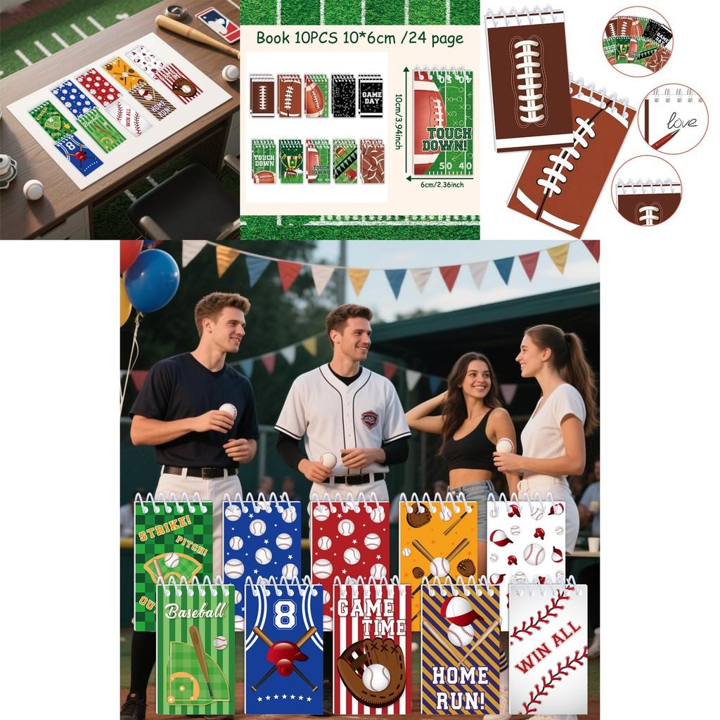 Baseball And Rugby Themed Childrens Notebooks Set With Paper Material For School And Party Decor