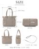 Verita.jp F9t 2-Way Tote Bag [Judy] Shoulder Bag with Multiple Storage Capacity, A4 Size, for Commuting and School (Beige)