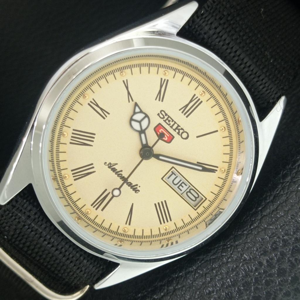

VINTAGE SEIKO 5 AUTOMATIC 6309A REFURBISHED JAPAN MENS GOLDEN WATCH a442134-1