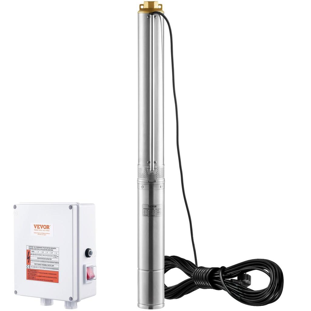 Deep Well Submersible Pump Stainless Steel Water Pump 2200W 9.8 M³/h 144 M