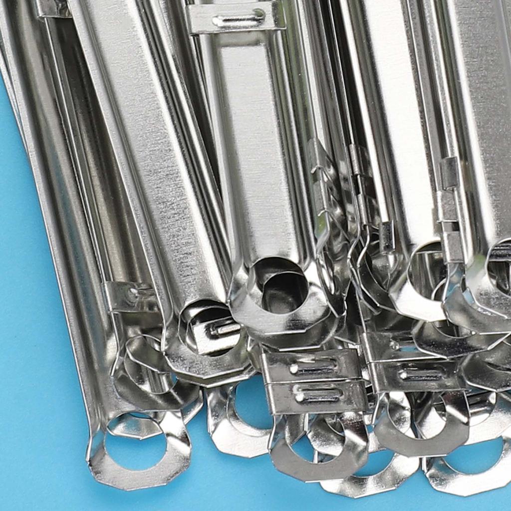 50 ks Kancelářské spony 2 dírkové železné klipy na papír hrotové spony vázací svorky 80mm rozteč děr pro 350 listů papíru A4