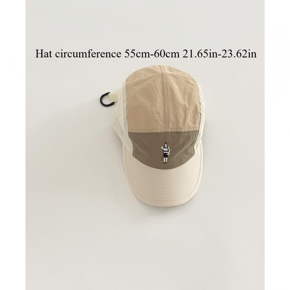 Color Block Baseball Cap Summer Vintage Cartoon Shadow Print Unisex for Men Women Casual Outdoor Sun Hat Lightweight Breathable