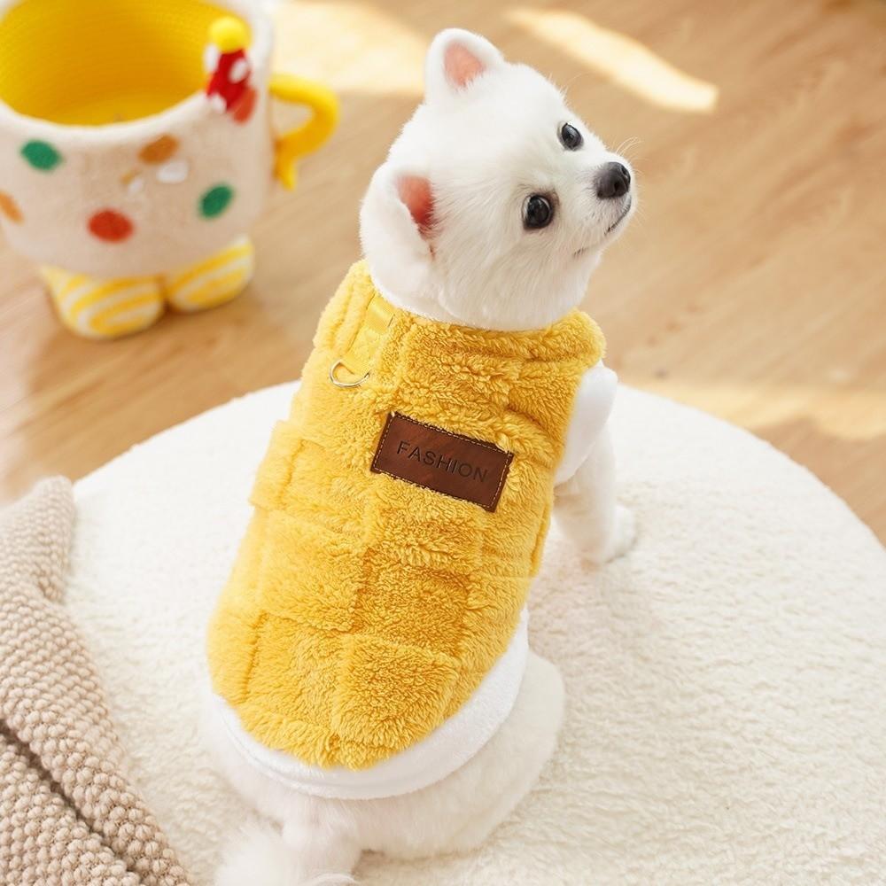Comfortable Winter Dogs Clothes Velvet Dog Warm Sweater Fashion Pet Thick Plush Jacket Walking