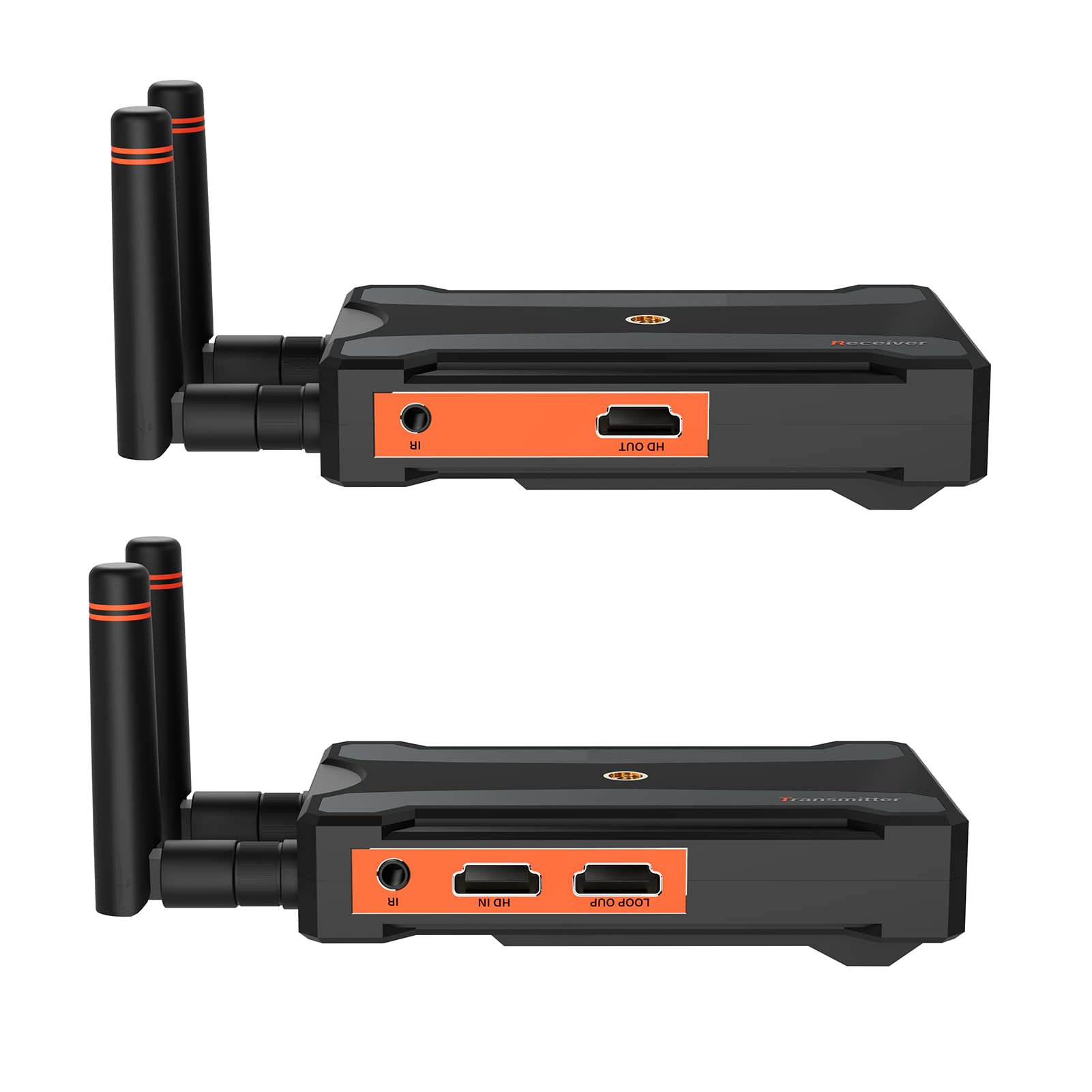 

eppfun Комплект беспроводной HDMI передачи на большое расстояние 200 м Импорт 1080P Низкая задержка Стабильная передача Видео и аудио синхронизированный вывод Зеркальная камера Использование на открытом воздухе Видео чёрный