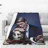 Hannibal Mads Mikkelsen Horror Movie Merch Blanket Warm Fleece Sofa Throw Blanket for Couch Bedding Travel Throws Bedspread Quil