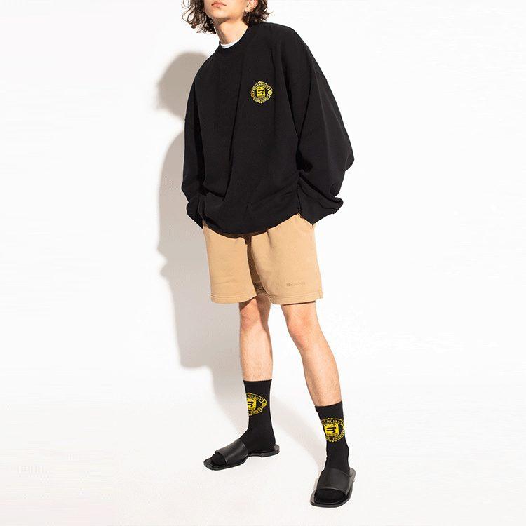 Balenciaga Sweatshirts Men's Black Crew Neck Moderate Regular 671125TLV60-1000