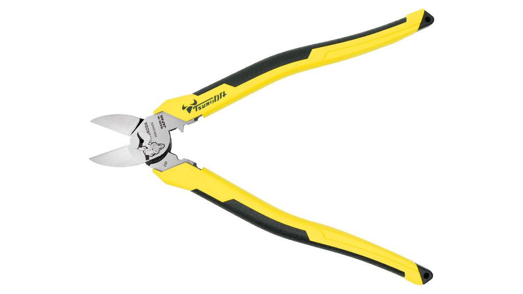 TSUNODA Electric Power Nippers with Crimping Eccentric x 3 Thin-Blade Function, VVF2.6 Cores, 225mm, PUN-225ATG