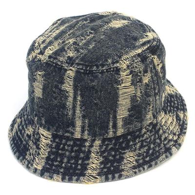 Universeller Chemie Schmutziger Vintage Dunkler Denim Fischerhut