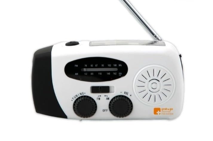 Designed by a Disaster Prevention This Portable Emergency Radio Can Also Be Used As a Mobile Features a 2000mAh Battery for 10 Hours of Continuous a