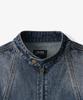 Toffee Vintage Snap Denim Blouson Jacket (Washed Indigo)
