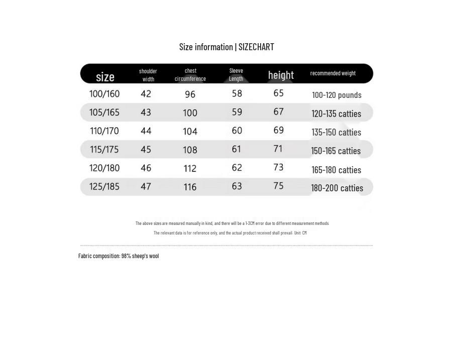 Firstview Herren 480g Dicker Langarm-Wollpullover