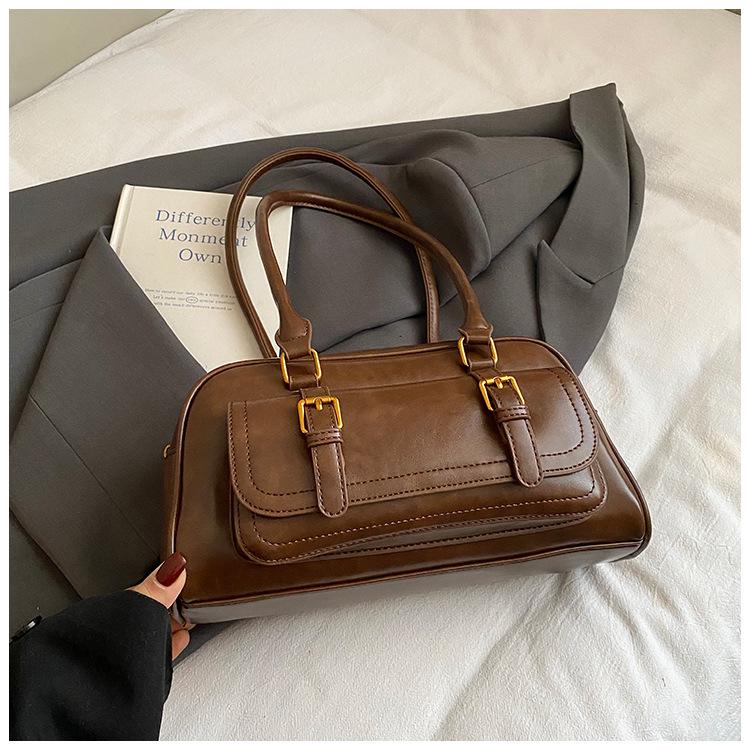 Trendy Fashion Portable Underarm Bowling Bag Women's Autumn New Large-capacity Shoulder Pillow Bag