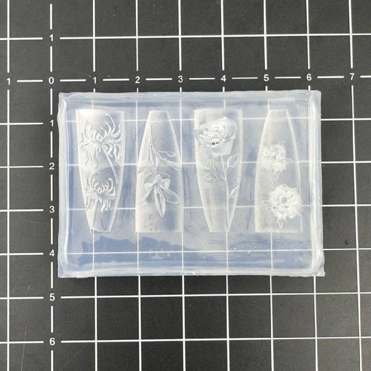Small Art Accessories Molds Flower Theme Nail Designing Moulds Nail Embellishment Molds for Delicate Manicure Designs