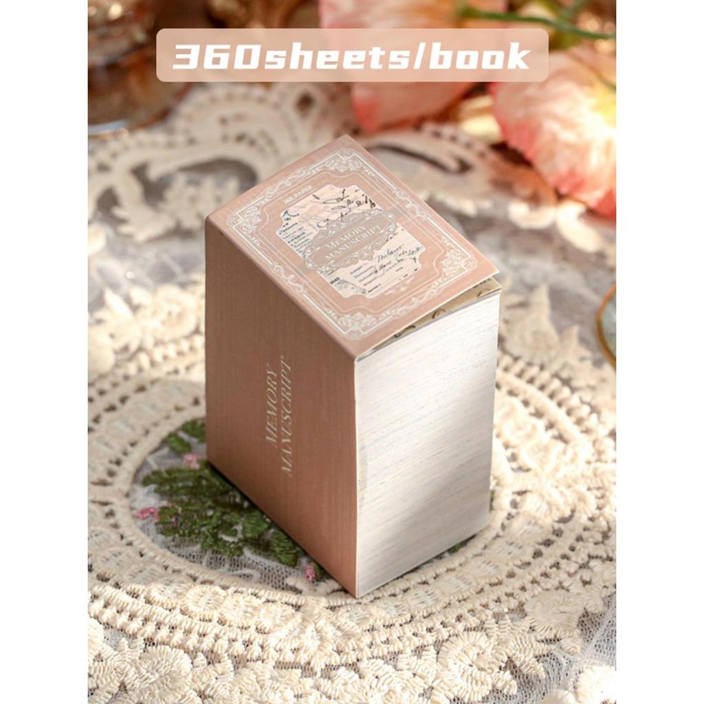 4 Style 360sheets/book Material Book Retro Collector's Series Ins Flower Butterfly Simple Handbook Base Decoration Paper