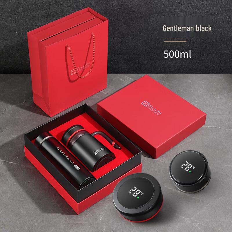 ZISIZ 500ml 316SS Insulated Office Mug Gift Set