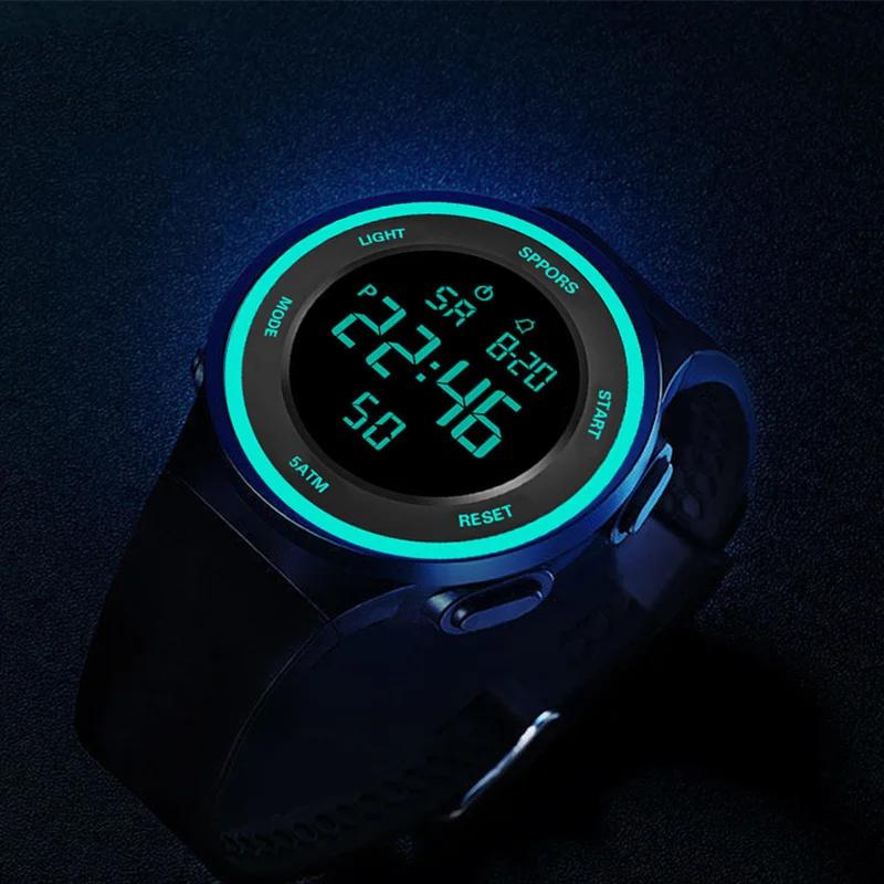 Waterproof Led Watches for Men Outdoor Sports Men Digital Led Quartz Alarm Men Wrist Watch Fashion Electronic Watch New